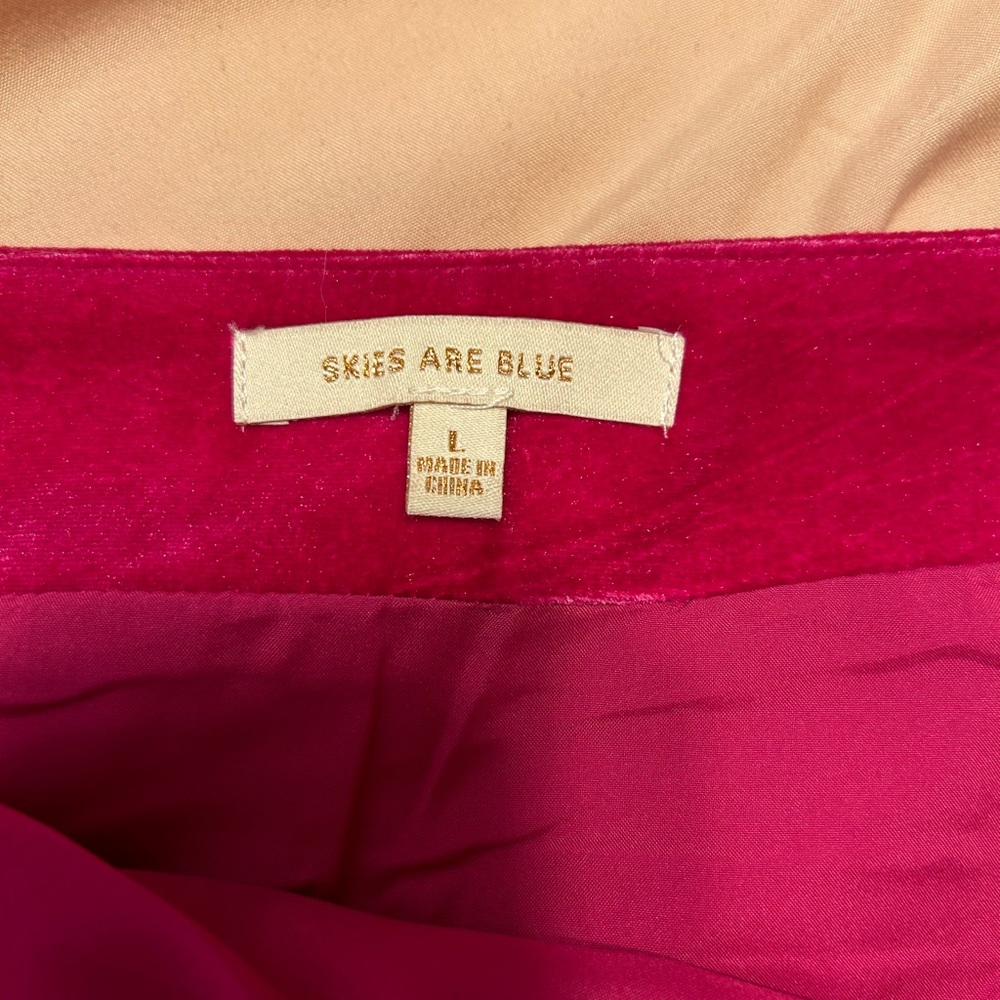 Velvet Magenta Skirt